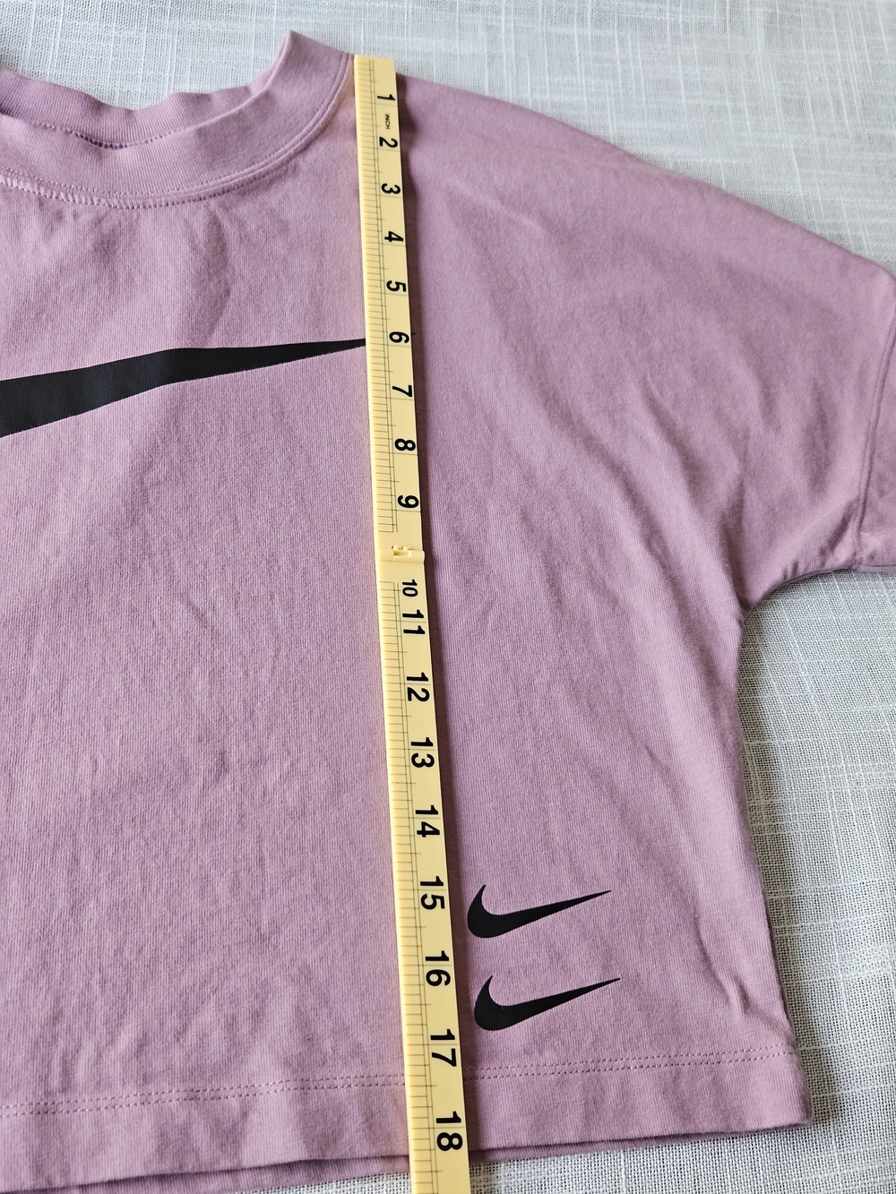 Nike Women’s Triple Swoosh Crop Tee - Mauve - Small - Picture 8 of 10